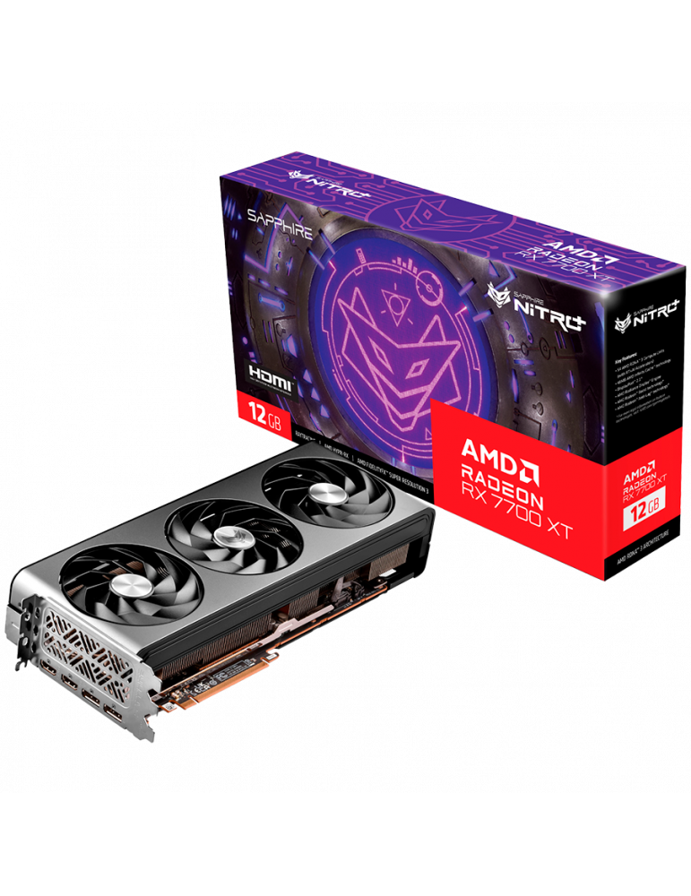 Видео карта Sapphire NITRO  AMD RADEON RX 7700 XT GAMING OC 12GB GDDR6 DUAL - 11335-02-20G