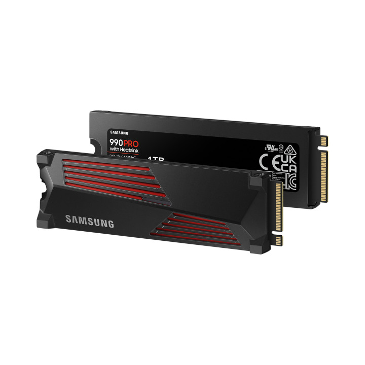 SSD диск Samsung 1TB 990 PRO с Heatsink, M.2 Type 2280 - MZ-V9P1T0CW