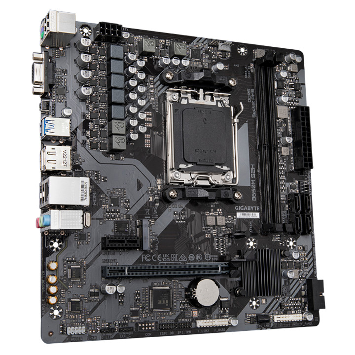Дънна платка Gigabyte B650M S2H, AM5, 2xDDR5