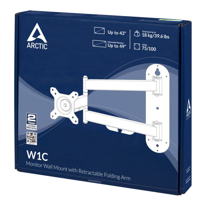 Стойка за монитор или телевизор за стена Arctic W1C - AEMNT00058A