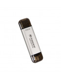 Външен SSD диск Transcend 512GB, ESD310S, USB 10Gbps, Type C/A, Silver - TS512GESD310S