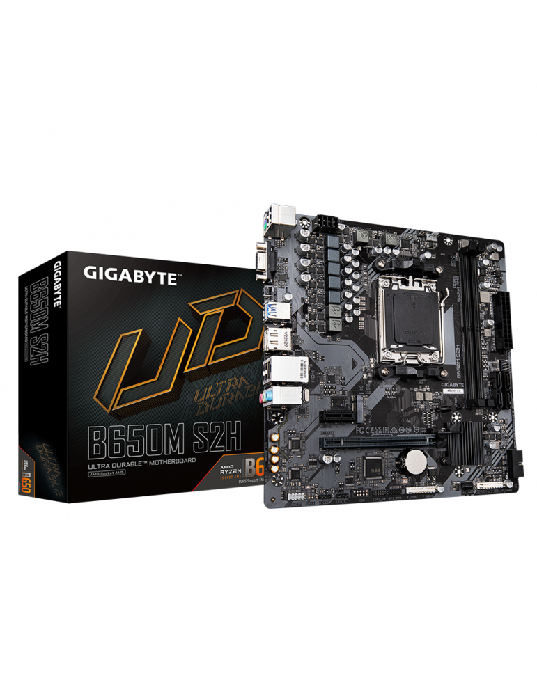 Дънна платка Gigabyte B650M S2H, AM5, 2xDDR5