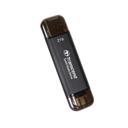 Външен SSD диск Transcend 2TB, ESD310C, USB 10Gbps, Type C/A, Black - TS2TESD310C