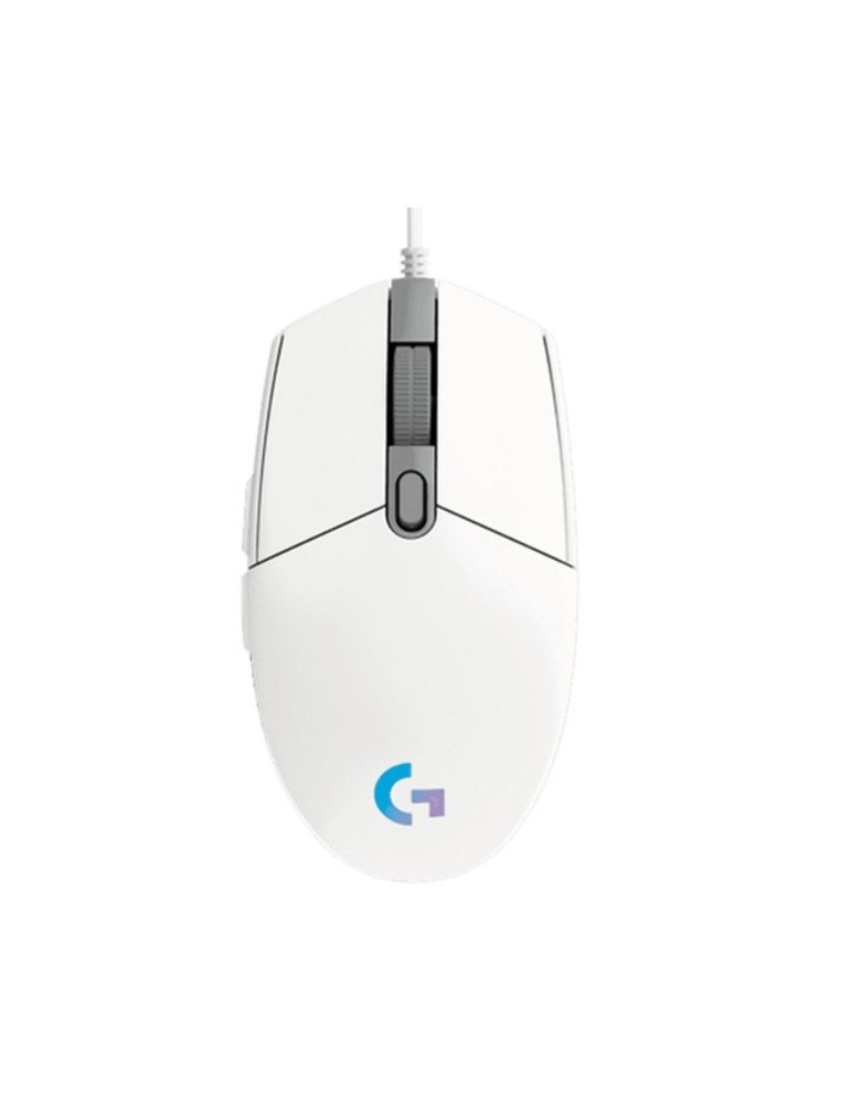 Геймърска мишка Logitech G102, RGB, бял -  910-005824