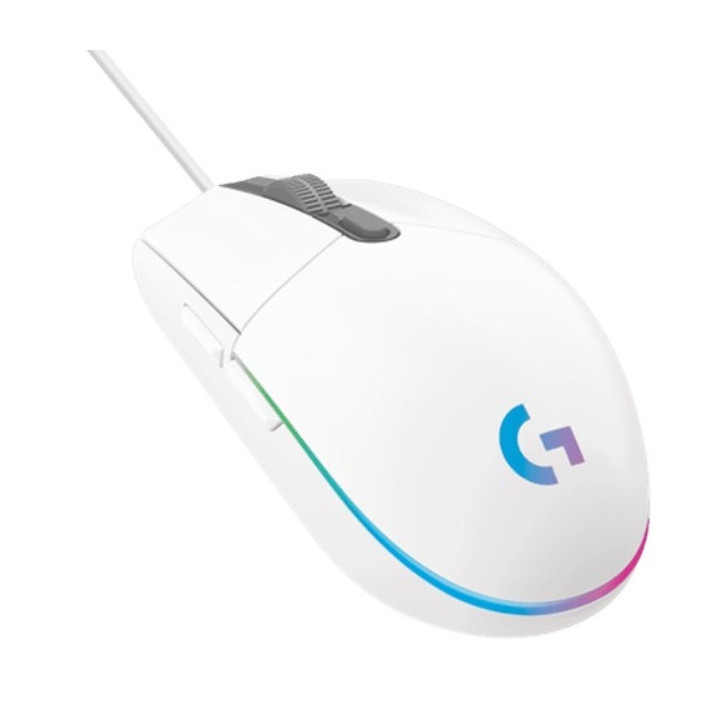 Геймърска мишка Logitech G102, RGB, бял -  910-005824