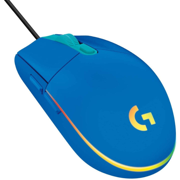 Геймърска мишка Logitech G102, RGB, син - 910-005801