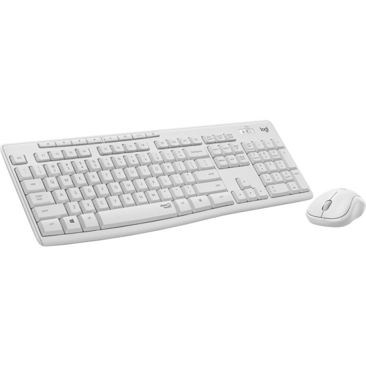 Безжичен комплект клавиатура с мишка Logitech MK295 Silent, бял - 920-009824