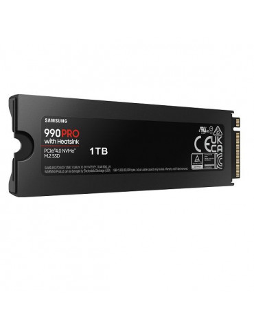 SSD диск Samsung 1TB 990 PRO, M.2 PCIe, r7450MB/s, w6900MB/s - MZ-V9P1T0GW