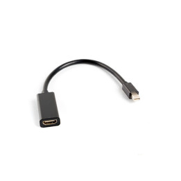 Адаптер Lanberg display port mini (m)  към  HDMI (f), 20cm cable, black - AD-0005-BK