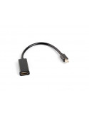 Адаптер Lanberg display port mini (m)  към  HDMI (f), 20cm cable, black - AD-0005-BK