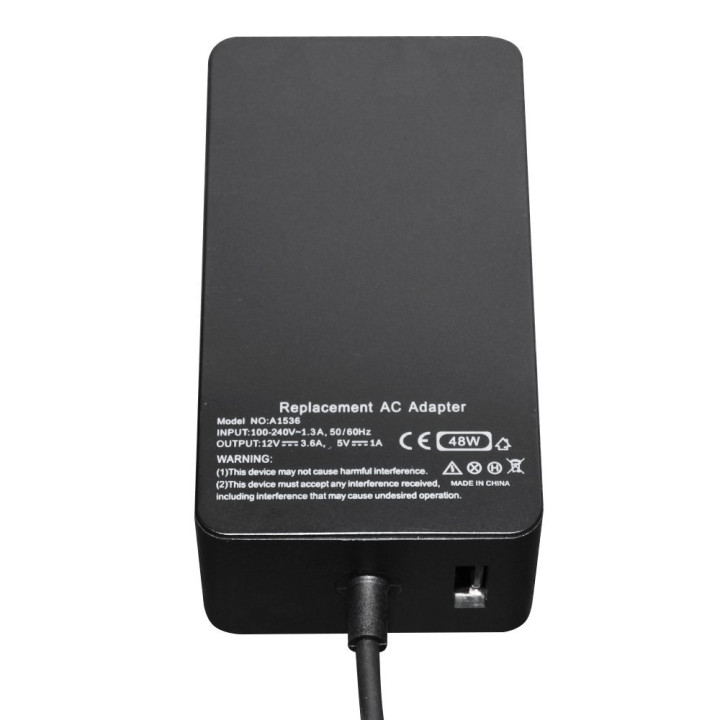 Зарядно за лаптоп заместител Makki за Microsoft Surface - 12V 3.6A 48W   USB 5V/1A - MAKKI-NA-MS-52