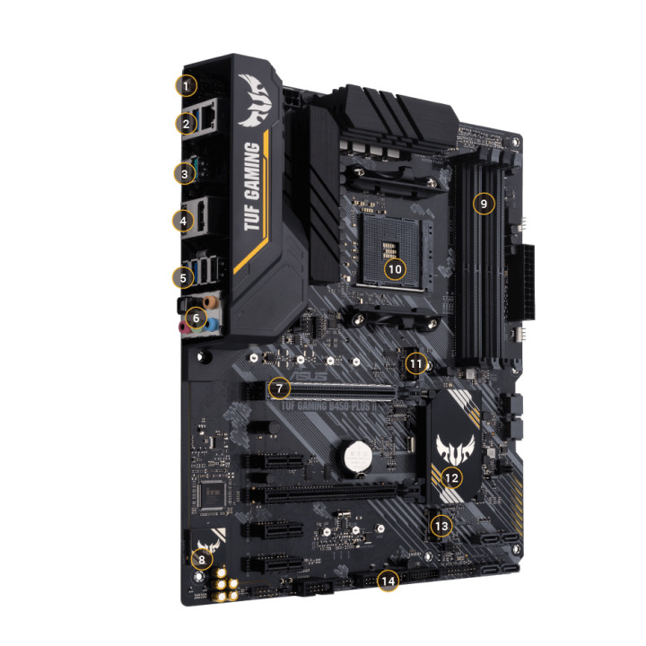Дънна платка Asus TUF GAMING B450-PLUS II - 90MB1650-M0EAY0