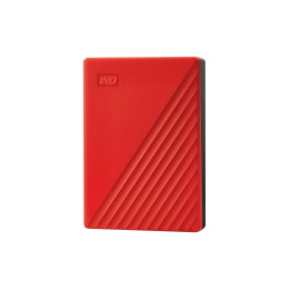 Външен хард диск WD My Passport 4TB, USB 3.2, червен - WDBPKJ0040BRD-WESN