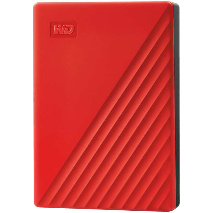 Външен хард диск WD My Passport 4TB, USB 3.2, червен - WDBPKJ0040BRD-WESN