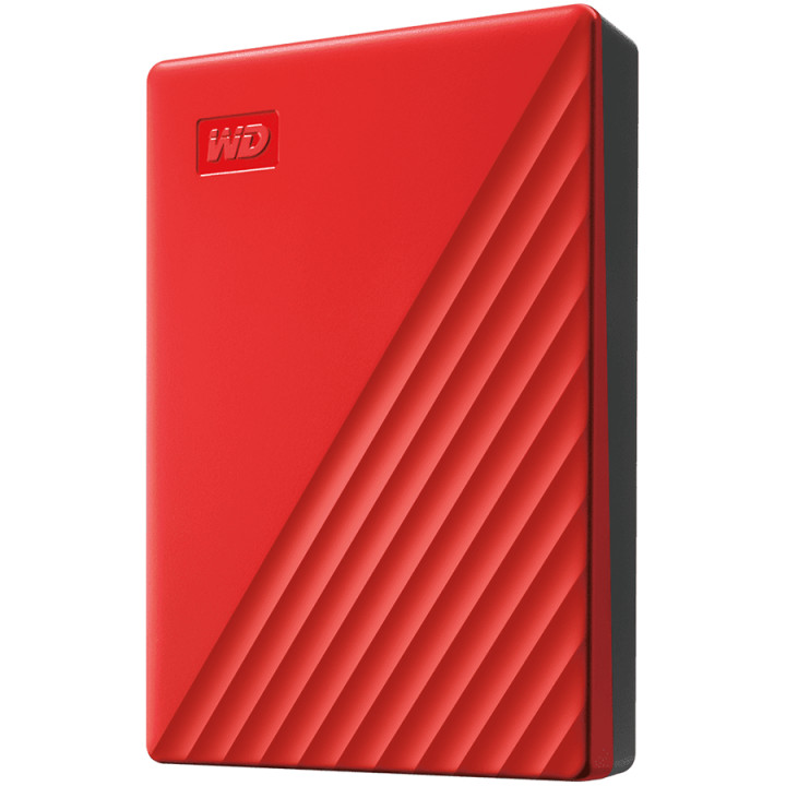 Външен хард диск WD My Passport 4TB, USB 3.2, червен - WDBPKJ0040BRD-WESN
