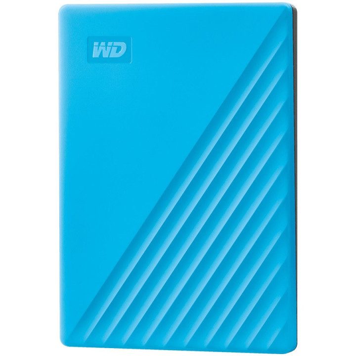 Външен хард диск WD My Passport 2TB, USB 3.2, небесно-син - WDBYVG0020BBL-WESN