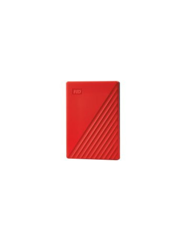 Външен хард диск WD My Passport 2TB, USB 3.2, червен - WDBYVG0020BRD-WESN