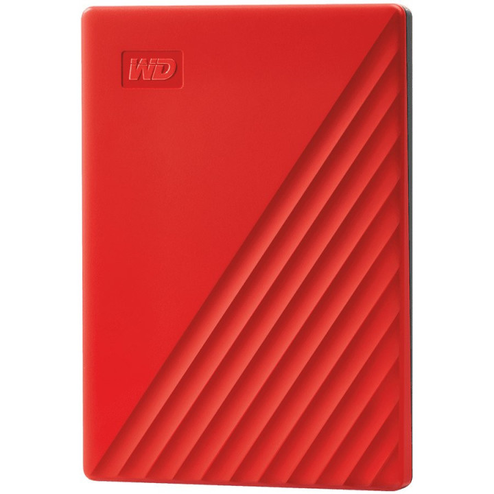 Външен хард диск WD My Passport 2TB, USB 3.2, червен - WDBYVG0020BRD-WESN
