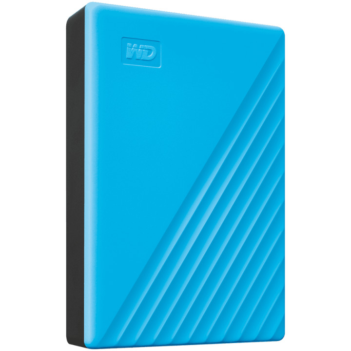 Външен хард диск WD My Passport 4TB, USB 3.2, син - WDBPKJ0040BBL-WESN