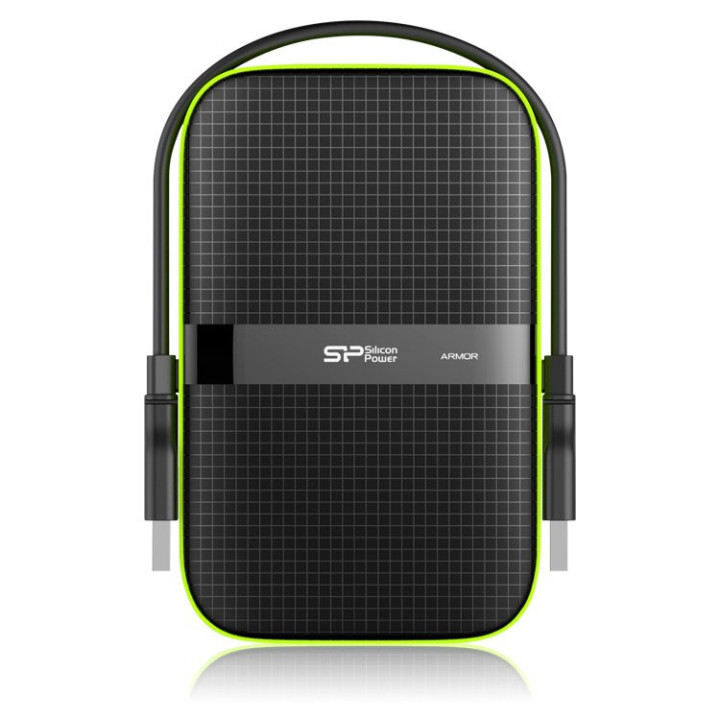 Външен хард диск Silicon Power 1TB PHD, Armor A60, черен - SP010TBPHDA60S3K
