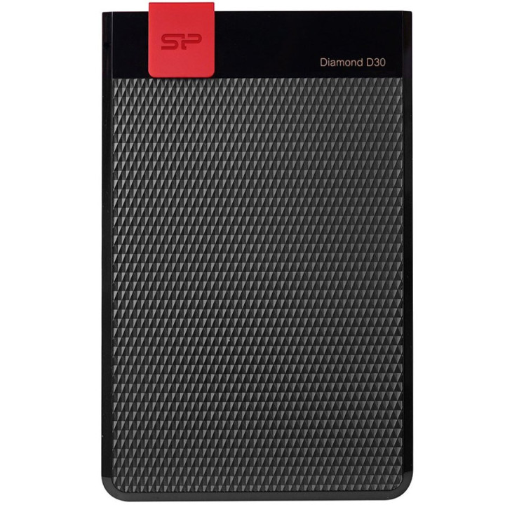 Външен хард диск Silicon Power 1TB PHD, Diamond D30, черен - SP010TBPHDD3SS3K