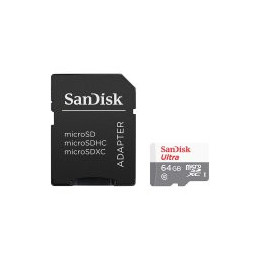 Карта памет SanDisk Ultra Light microSDHC   SD Adapter 64GB 100MB/s Class 10 - SDSQUNR-064G-GN3MA