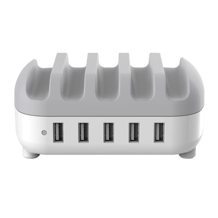 Зарядна станция за мобилни устройства Charger Station 220VOrico 5 x USB 40W White - DUK-5P-EU-WH
