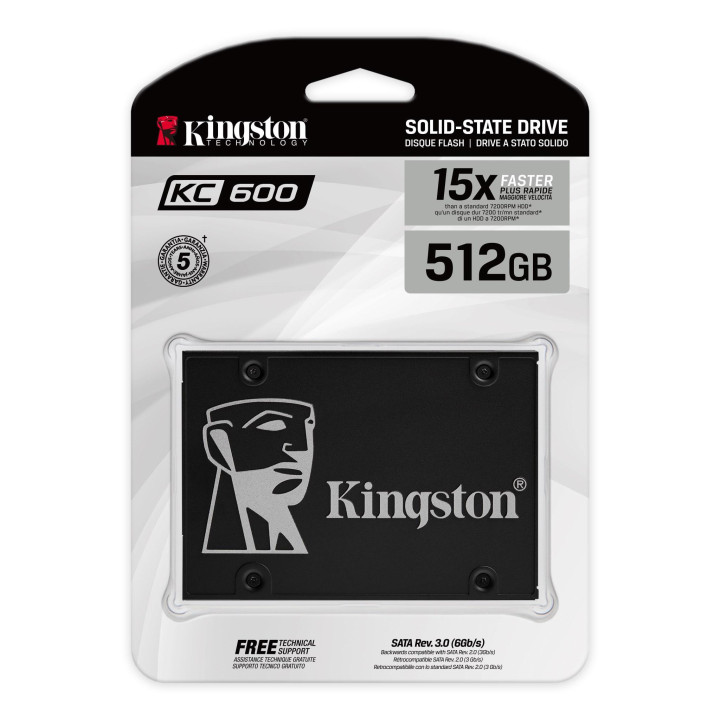 SSD диск Kingston 512GB KC600 - SKC600/512G
