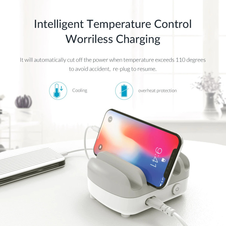 Зарядна станция за мобилни устройства Charger Station 220VOrico 5 x USB 40W White - DUK-5P-EU-WH