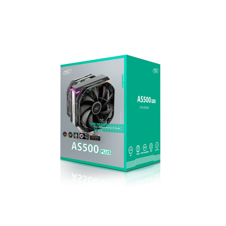 Охлаждане за процесор DeepCool AS500 PLUS aRGB с контролер - R-AS500-BKNLMP-G