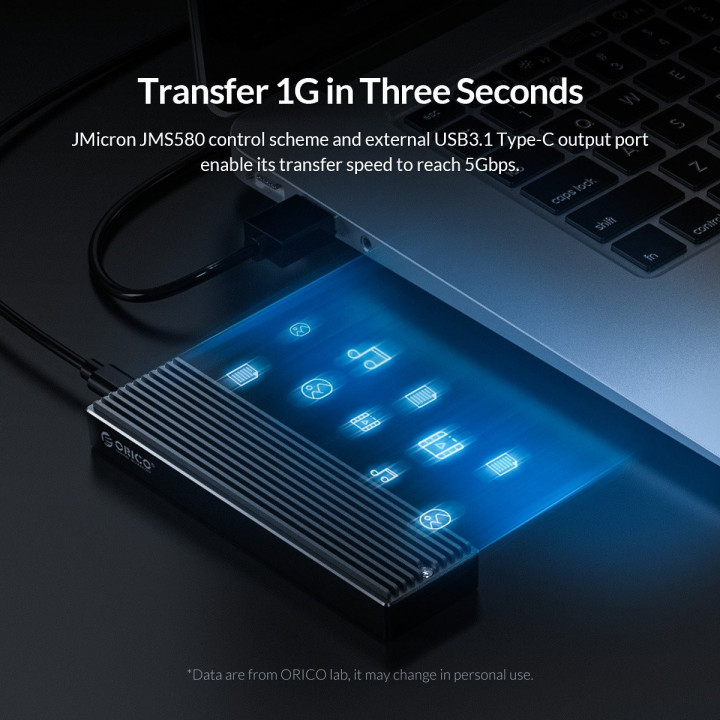 Кутия за диск Orico M.2 SATA B-key 5 Gbps - M2PF-C3-BK-BP