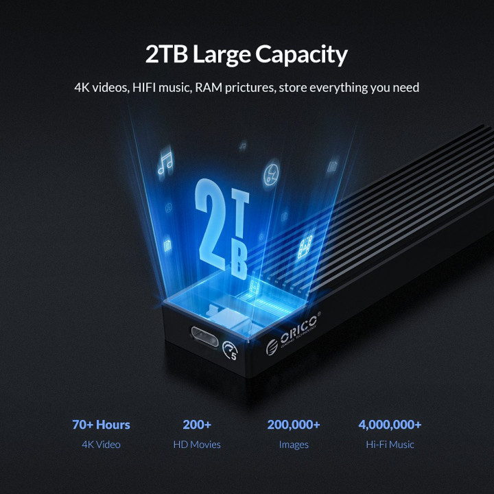 Кутия за диск Orico M.2 SATA B-key 5 Gbps - M2PF-C3-BK-BP