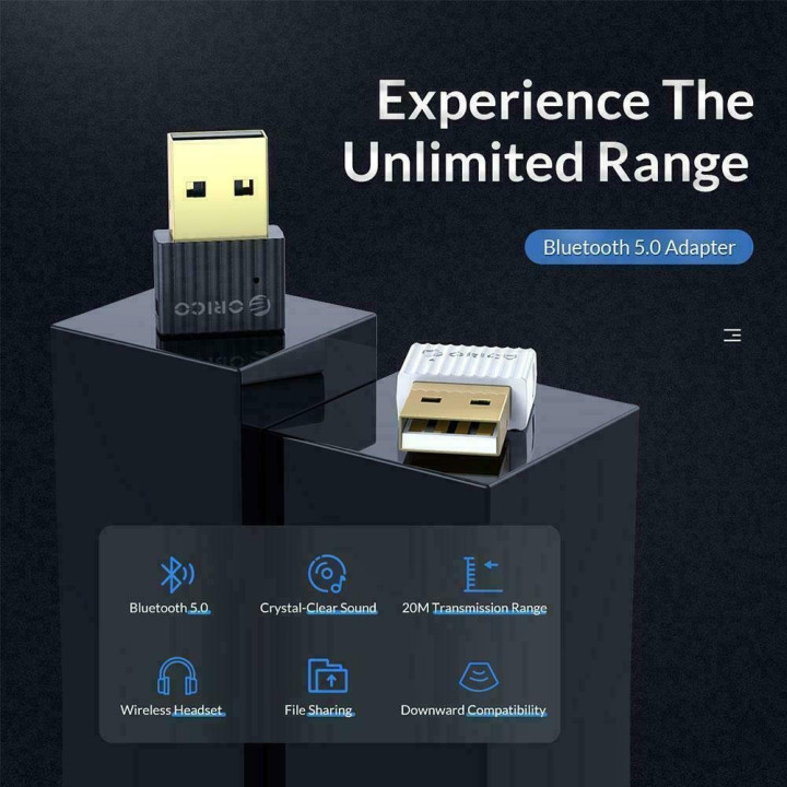Bluetooth адаптер Orico Bluetooth 5.0 USB, black - BTA-508-BK