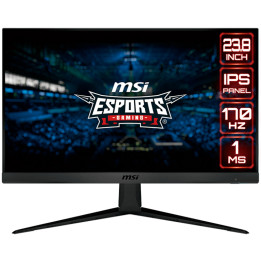 Монитор MSI G2412, 23.8" 170Hz, FHD (FHD) 16:9, IPS AG, 1ms, 250nits,  Adaptive Sync, Adjustable Stand, DP, HDMI
