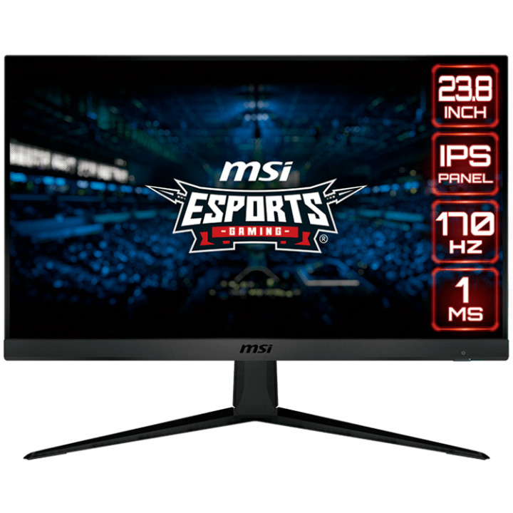 Монитор MSI G2412, 23.8" 170Hz, FHD (FHD) 16:9, IPS AG, 1ms, 250nits,  Adaptive Sync, Adjustable Stand, DP, HDMI