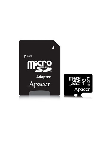 Карта памет Apacer 64GB Micro-Secure Digital XC UHS-I Class 10 (1 adapter) - AP64GMCSX10U1-R