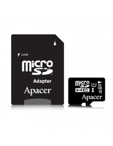 Карта памет Apacer 32GB Micro-Secure Digital HC UHS-I Class 10 (1 adapter) - AP32GMCSH10U1-R