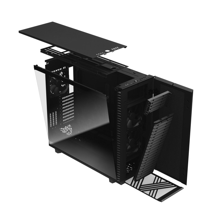 Кутия за компютър Fractal Design DEFINE 7 XL TG DARK TIN, черен - FD-C-DEF7X-03