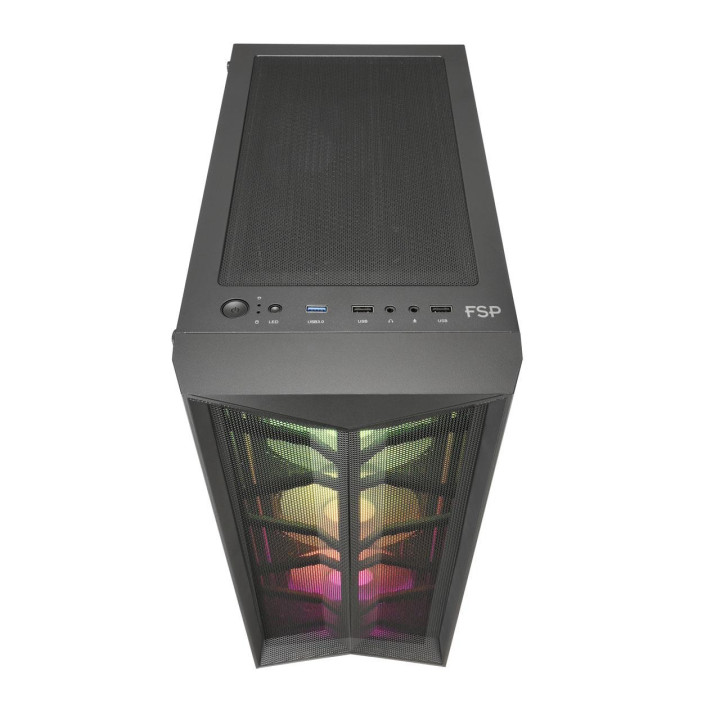 Кутия за компютър FSP CMT211A RGB TG, Черен