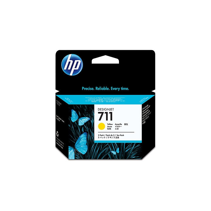 HP 711 3-pack 29-ml Yellow Ink Cartridges
