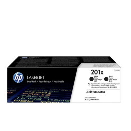 HP 201X 2-pack High Yield Black Original LaserJet Toner Cartridges