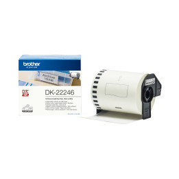 Brother DK-22246 Continuous Paper Label Roll – Black on White, 103mm wide