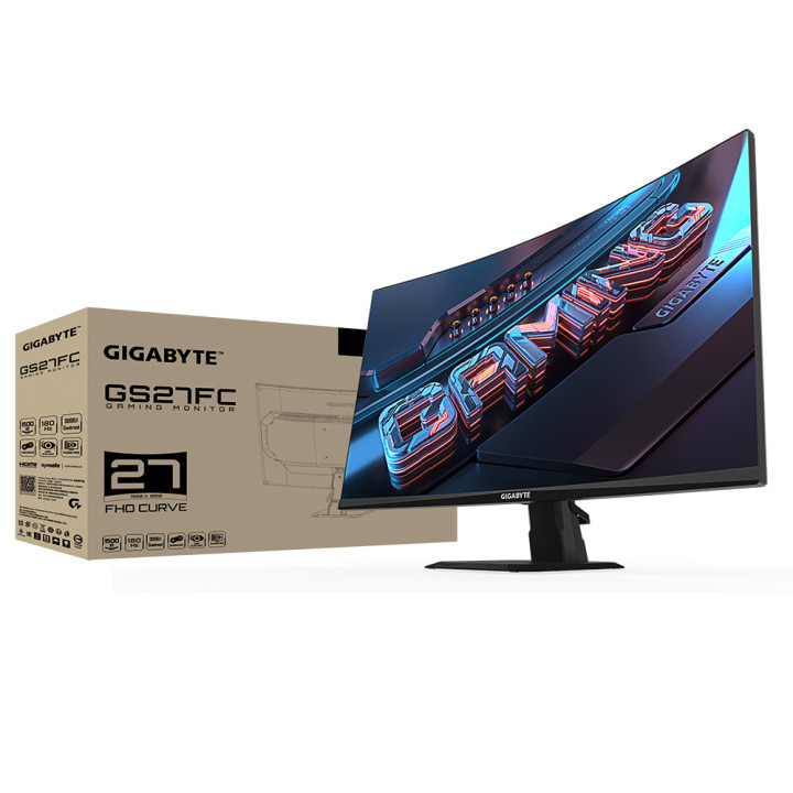 Монитор Gigabyte GS27FC, 27" VA FHD (FHD), 108% sRGB, 180Hz, 1ms - GS27FC-EK1