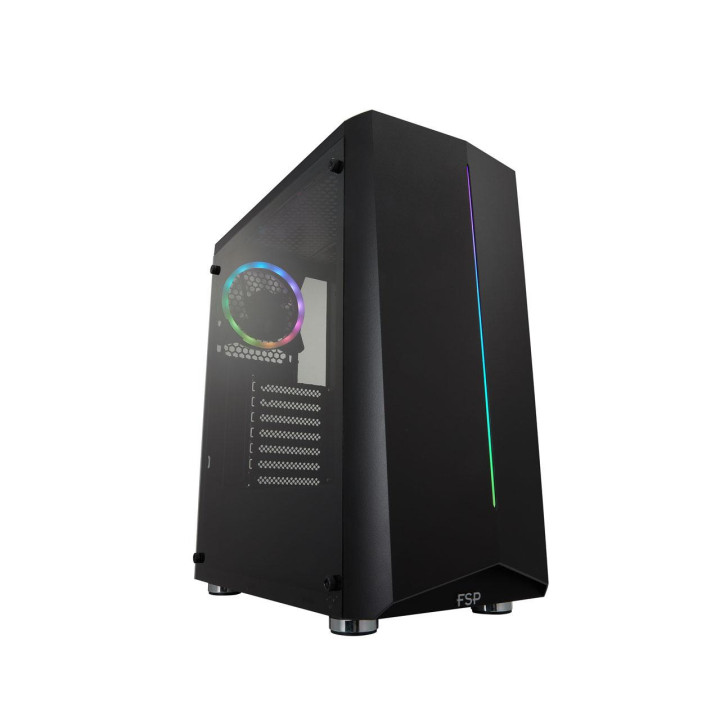 Кутия за компютър Fortron CMT151 TG ARGB, Черен