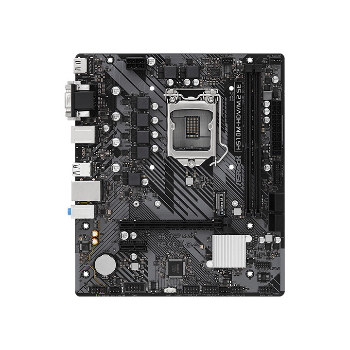 Дънна платка AsRock H510M-HDV/M.2 SE, LGA1200, DDR4, mATX
