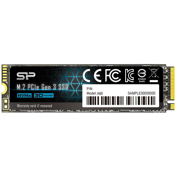 SSD диск 1TB Silicon Power A60 NVMe, 2200/1600 MB/s - SP001TBP34A60M28