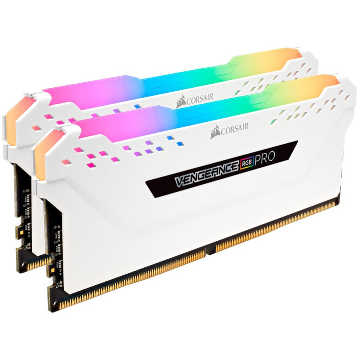 RAM памет Corsair 16GB(2x8GB) 3200MHz Vengeance RGB PRO White - CMW16GX4M2C3200C16W