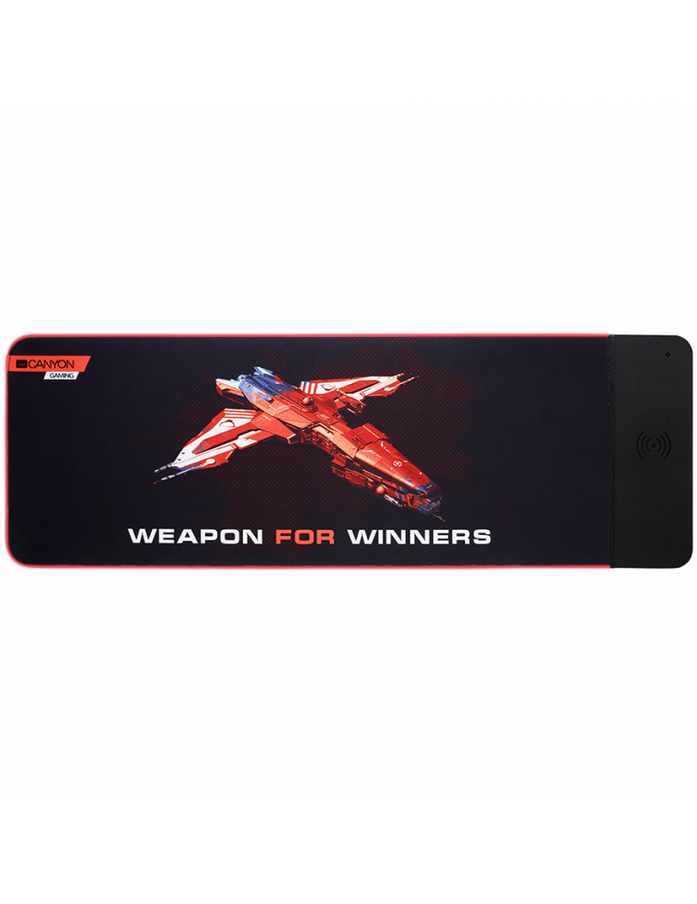 Геймърски пад за мишка Canyon RGB CND-CMPW7, wireless charger
