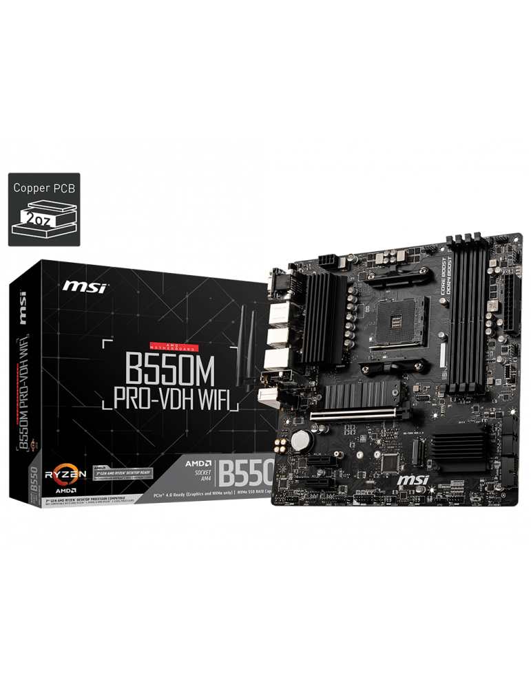 Дънна платка MSI B550M PRO-VDH WiFi - 911-7C95-008