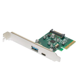 Makki PCI-E card 2 x USB3.1 A C ports - MAKKI-PCIE-2XUSB31-AC-V1